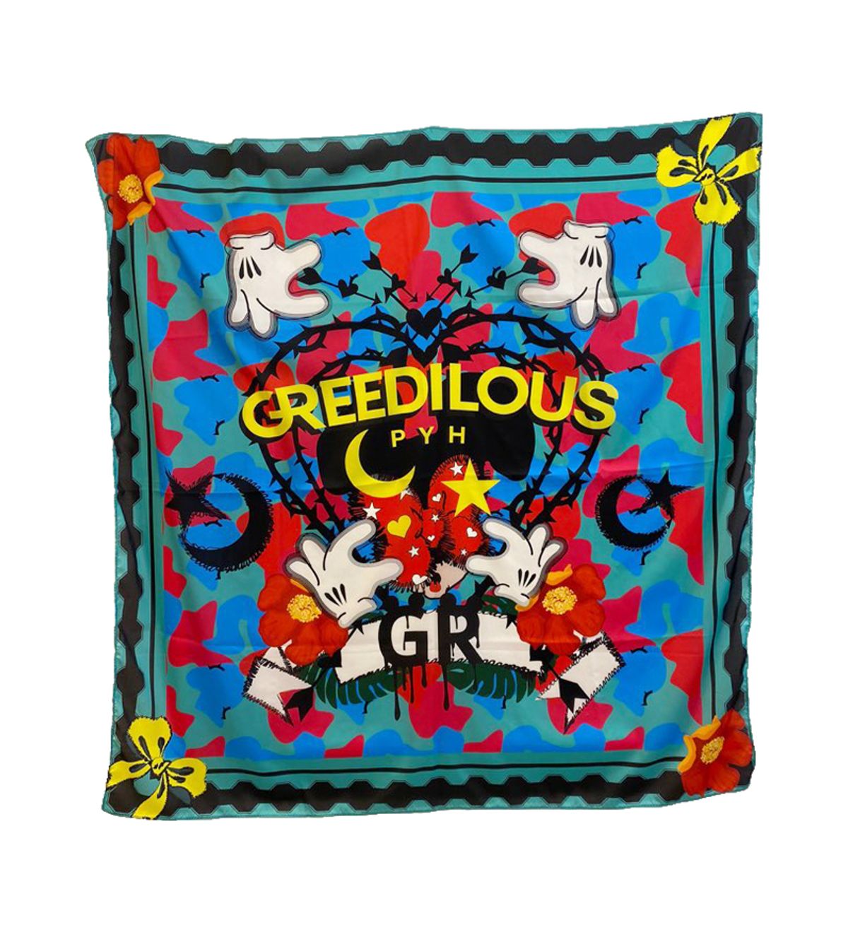 그리디어스(GREEDILOUS) 블루 카모플라주 스카프 SMALL