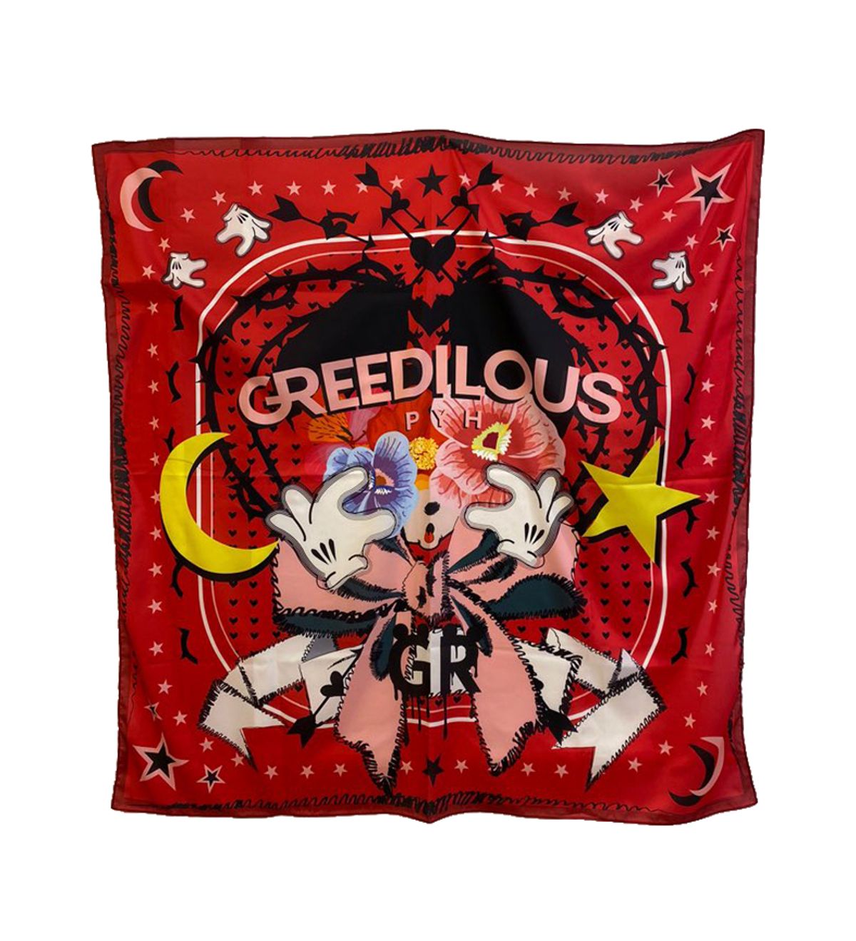 그리디어스(GREEDILOUS) 레드 리본 스카프 SMALL