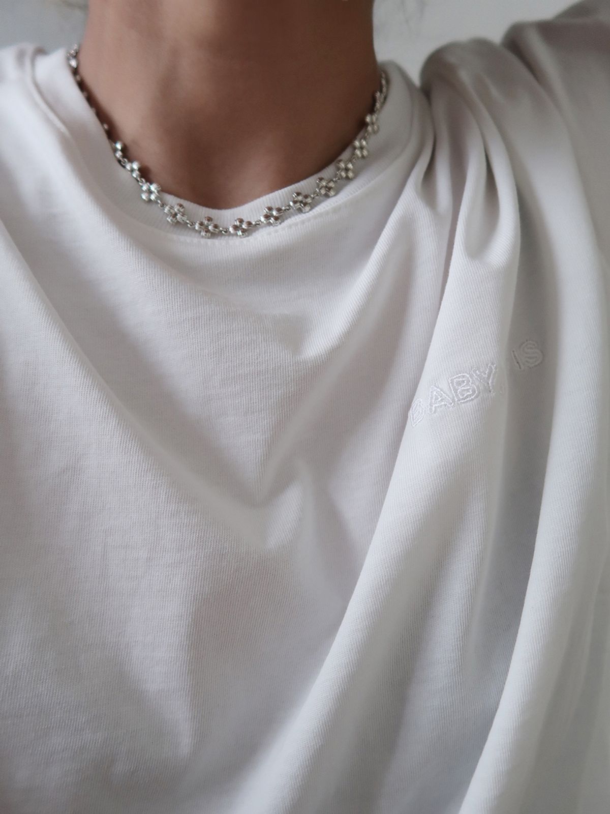 마호가니(MAHOGANI) SMALL LAYERED CROSS CHAIN NECKLACE