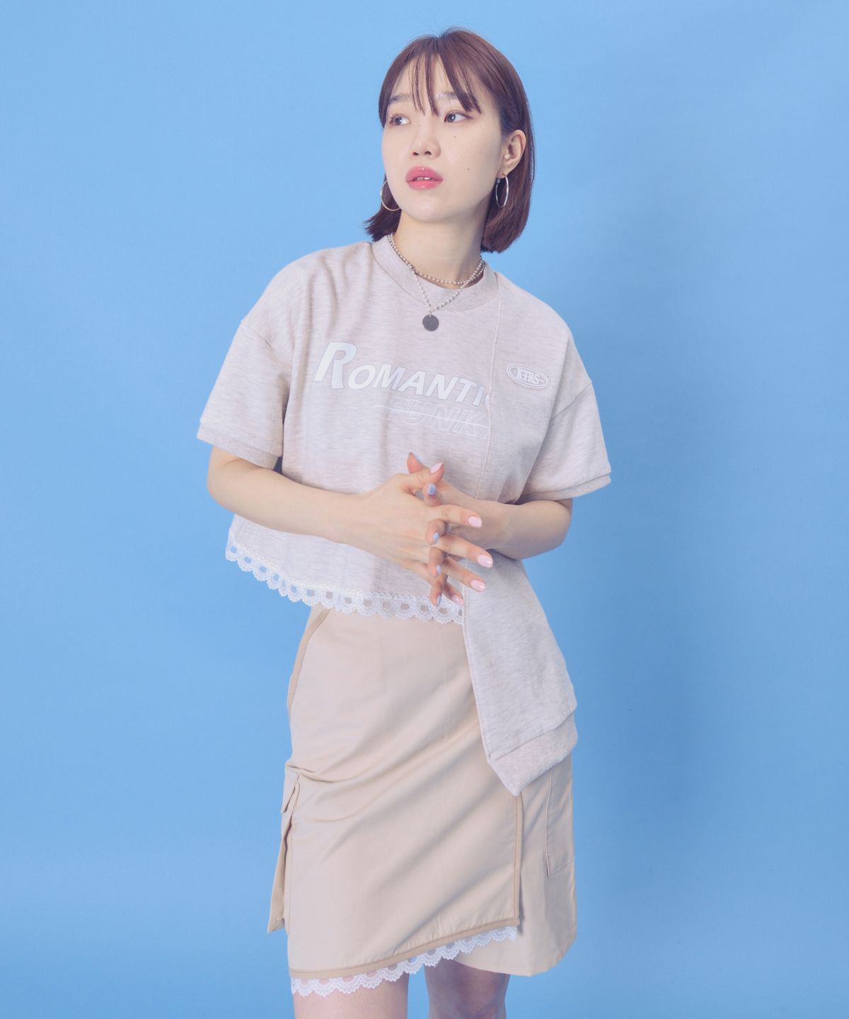 카타르시스(KATHARSIS) 레이스 맨투맨 (오트밀)_FREE