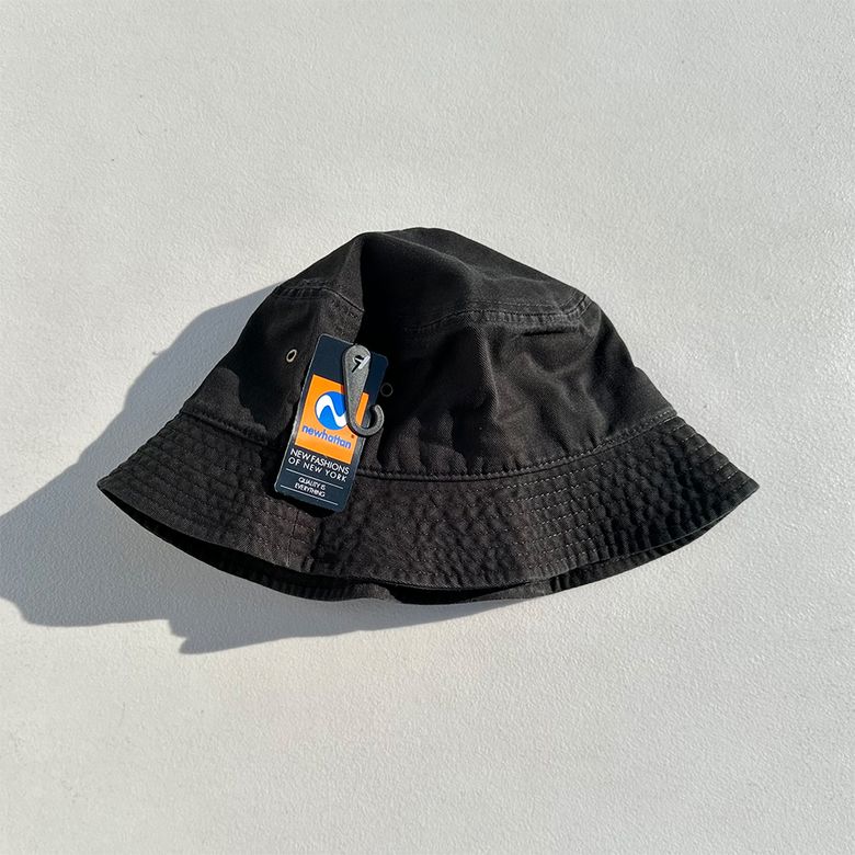 워싱 버킷햇 (black)