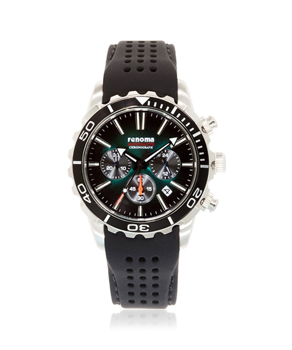 레노마 시계(RENOMA WATCH) 남성 그린 다이버시계 방수 실리콘 스포츠 시계 마린마스터 RE550GN