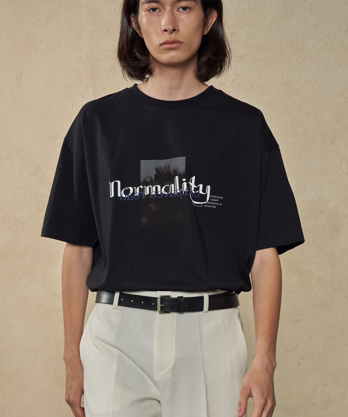 트립르센스(TRIP LE SENS) UNISEX Normality Graphic T-shirts_Black