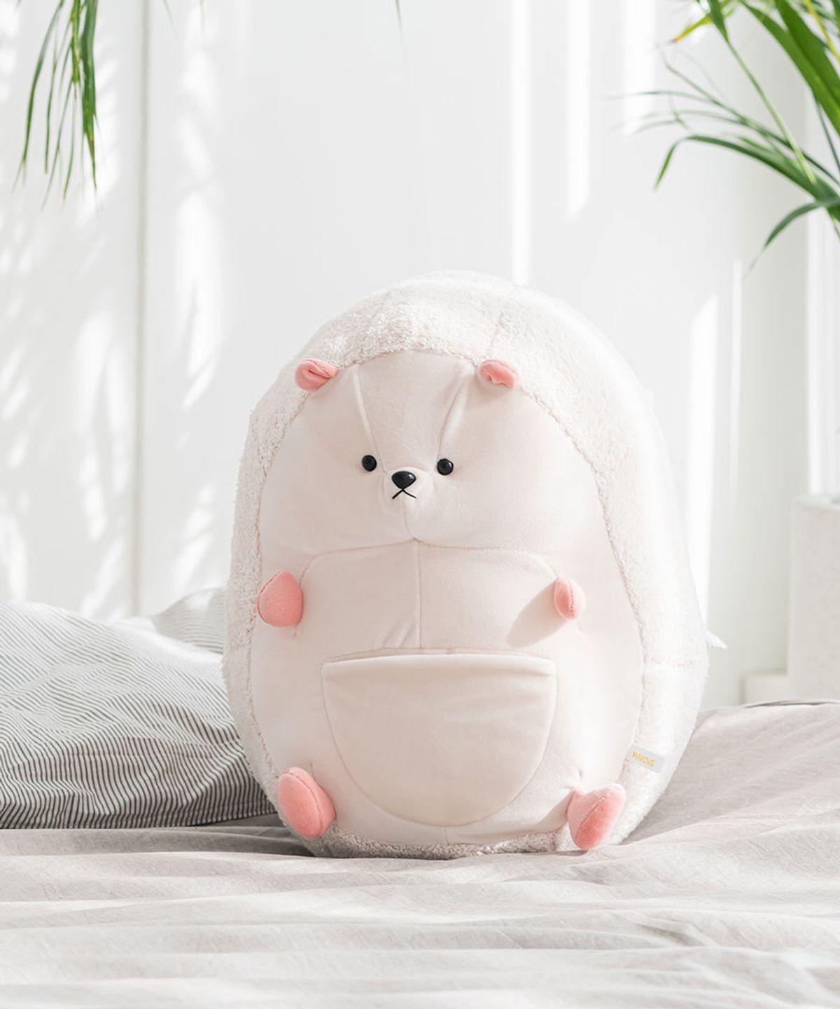 마링(MARING) 심리 완화 감정인형 화이트 마봉이 [고슴도치 40cm]