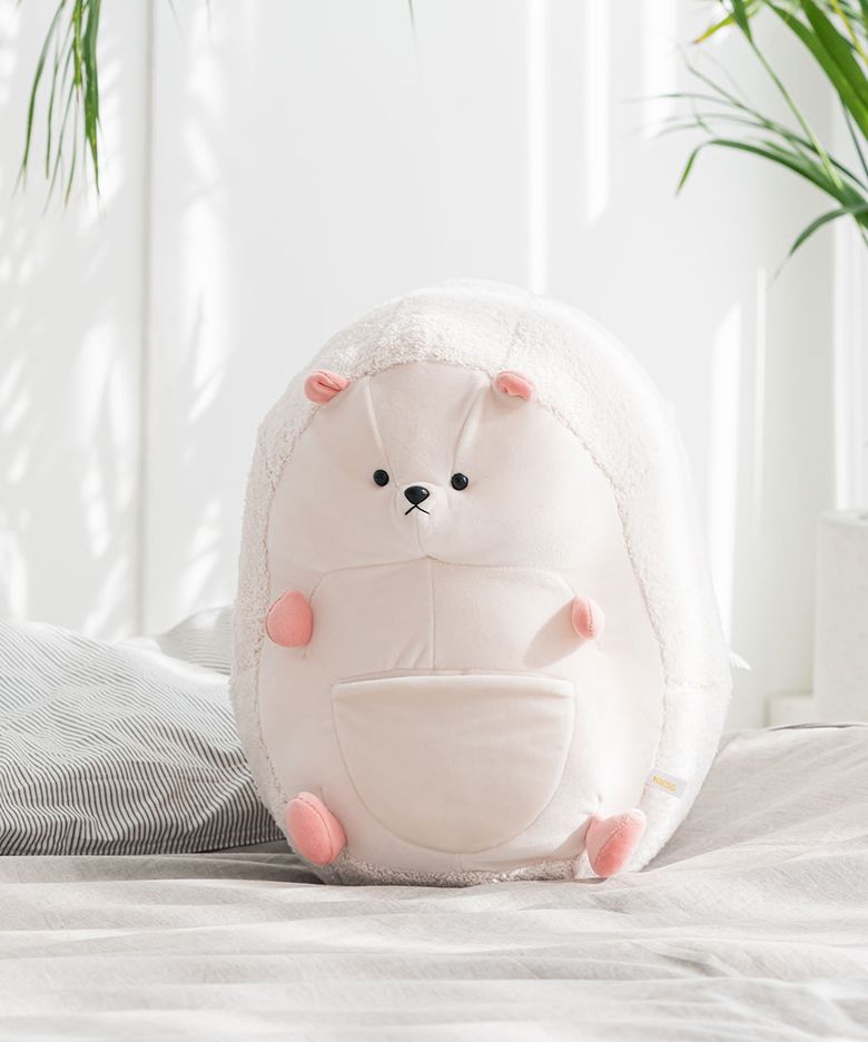 심리 완화 감정인형 화이트 마봉이 [고슴도치 40cm]