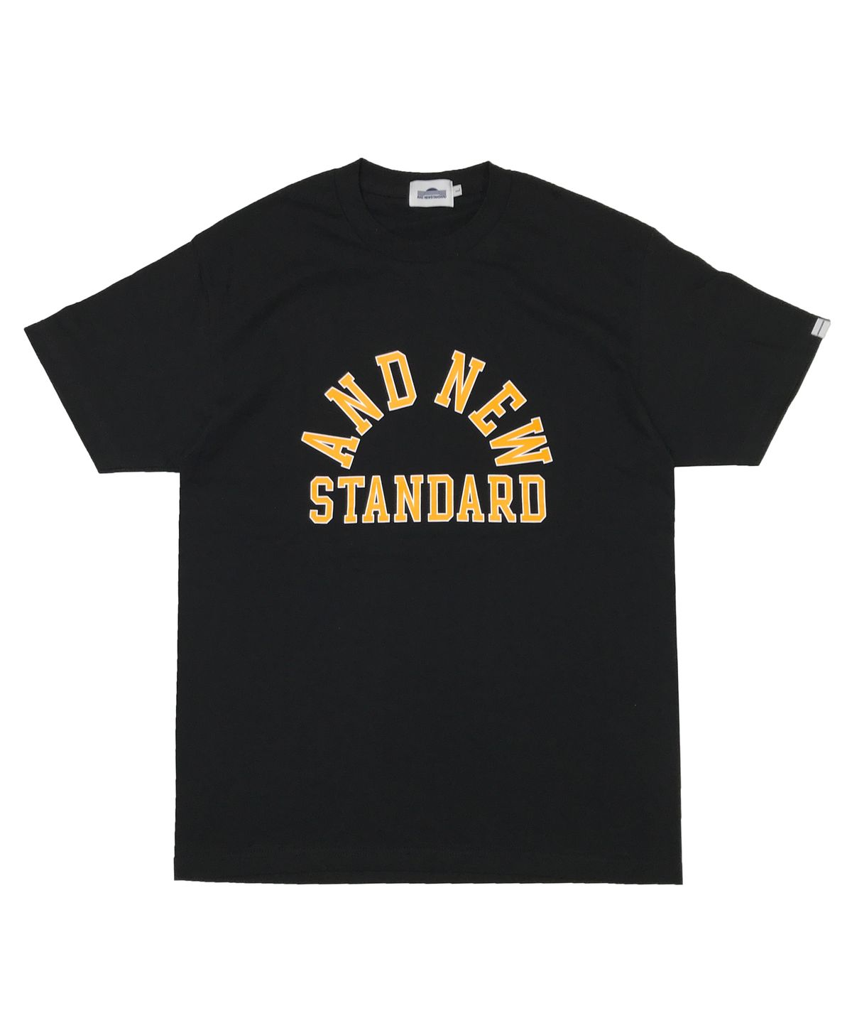 앤드 뉴스탠다드(AND NEWSTANDARD) 컬리지 로고 티셔츠 (블랙)