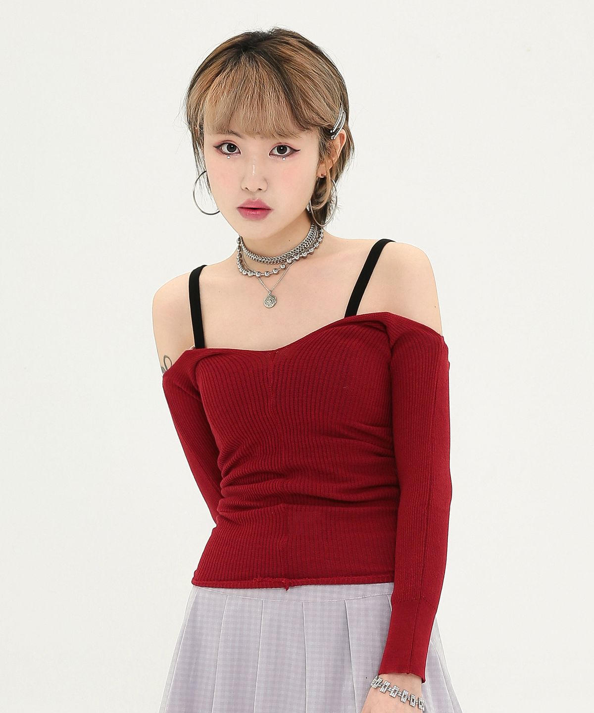 아파트먼트(APARTMENT) (W) HARI KNIT - BURGUNDY