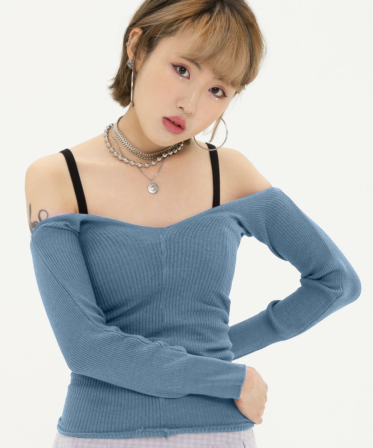 아파트먼트(APARTMENT) (W) HARI KNIT- SKYBLUE