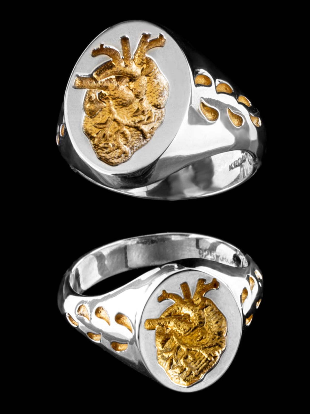 킹크로치(KING KROACH) HEART SIGNET RING