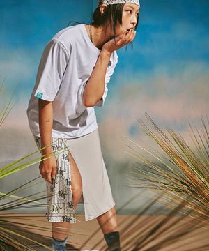 아이디얼 슬로건 티셔츠/화이트