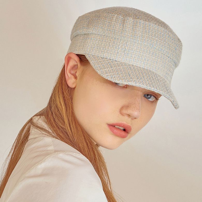 andy marine cap - tweed light blue