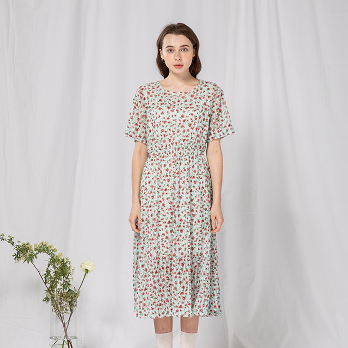 라온(RA_ON) Flower See Through A-line OPS (BU)