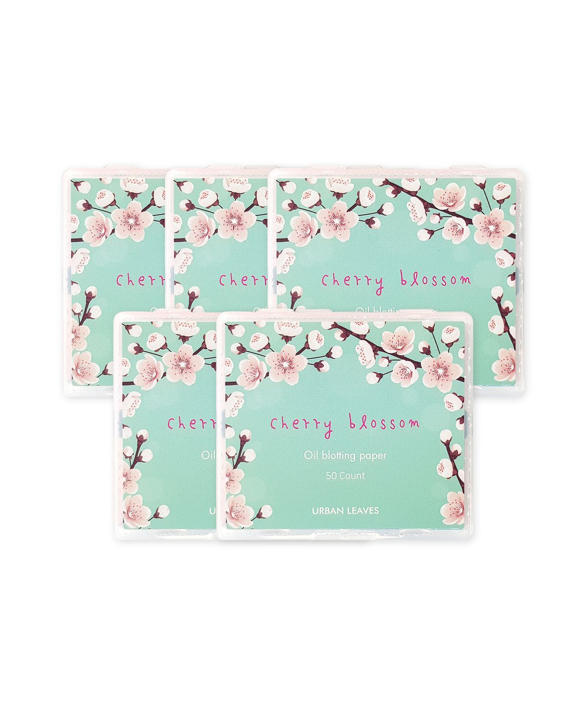 어반리브즈(URBAN LEAVES) 벚꽃 거울 기름종이 50매 x 5개 (250매)