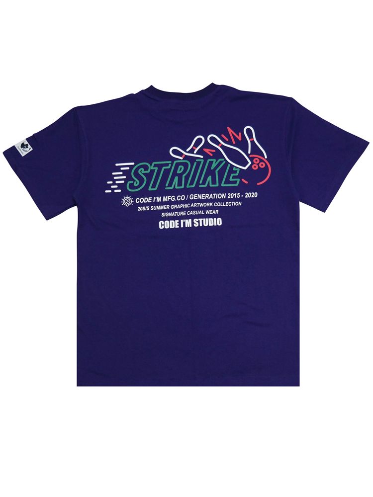 musinsa-code-i-m-bowling-strike-print-overfit-short-sleeve-t-shirt-purple