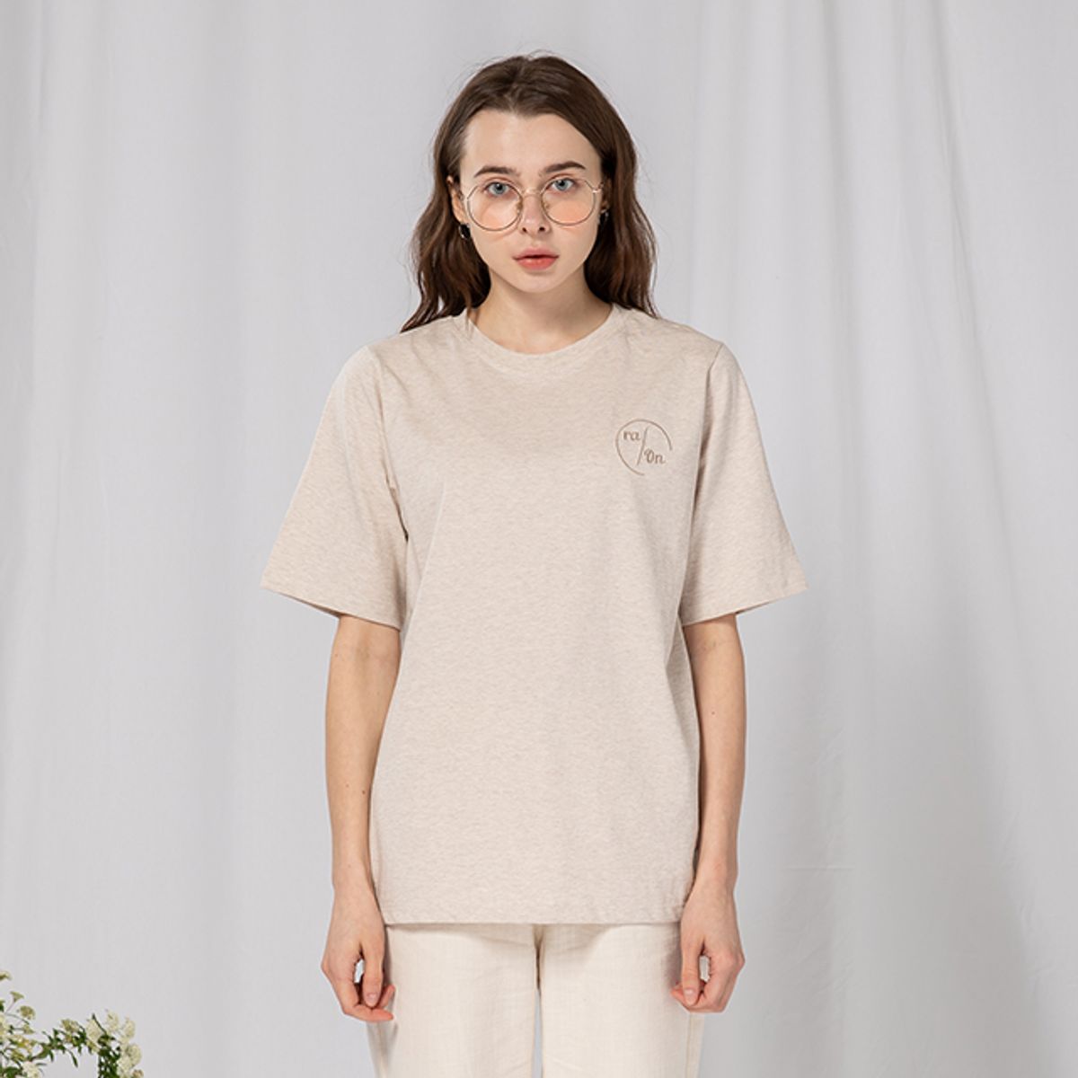 라온(RA_ON) Basic Daily Logo T-shirt (BE)