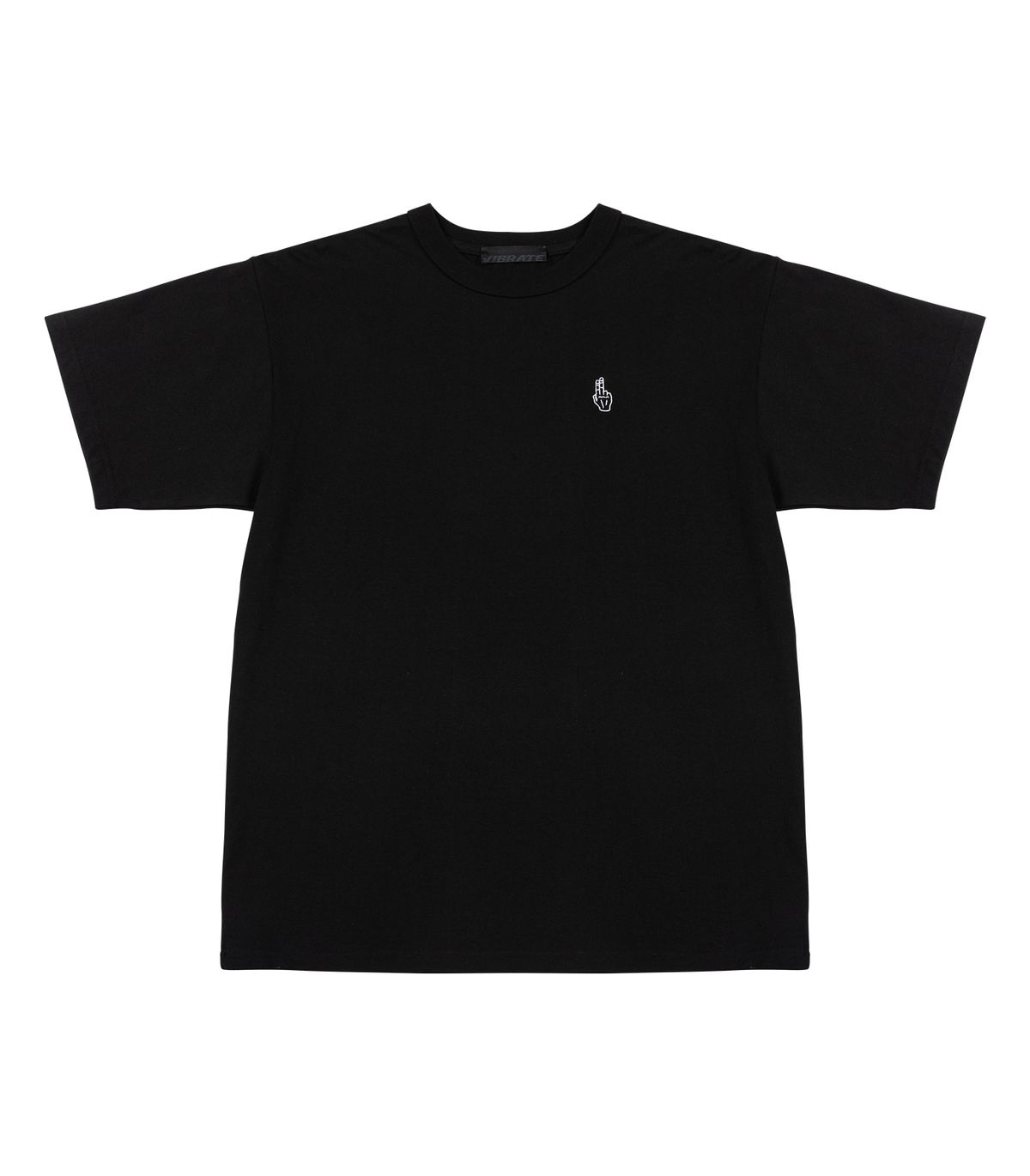 바이브레이트(VIBRATE) CLASSIC FINGER LOGO T-SHIRT (BLACK)