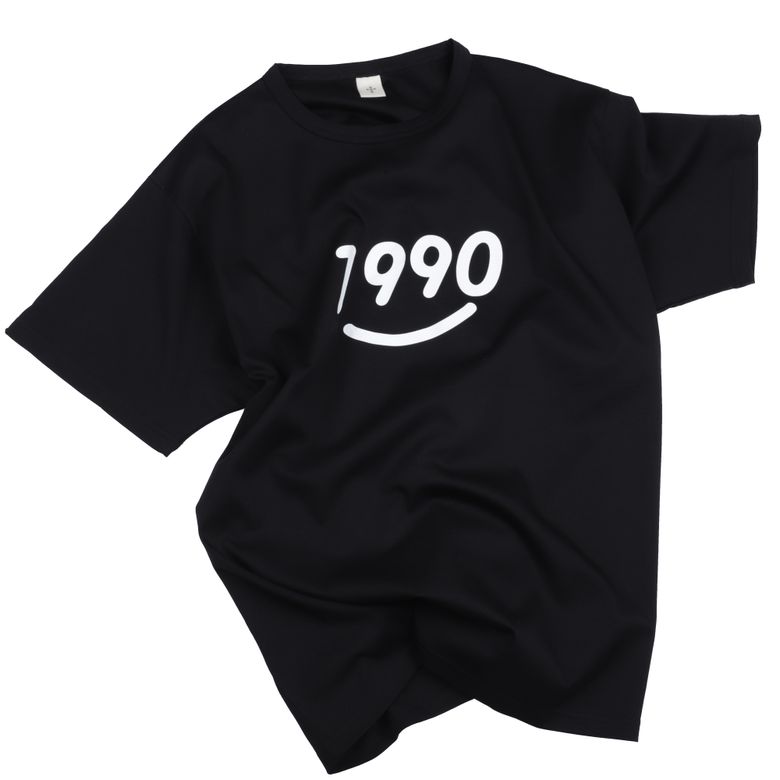 1990 :) 프린팅 티셔츠 (블랙-화이트)