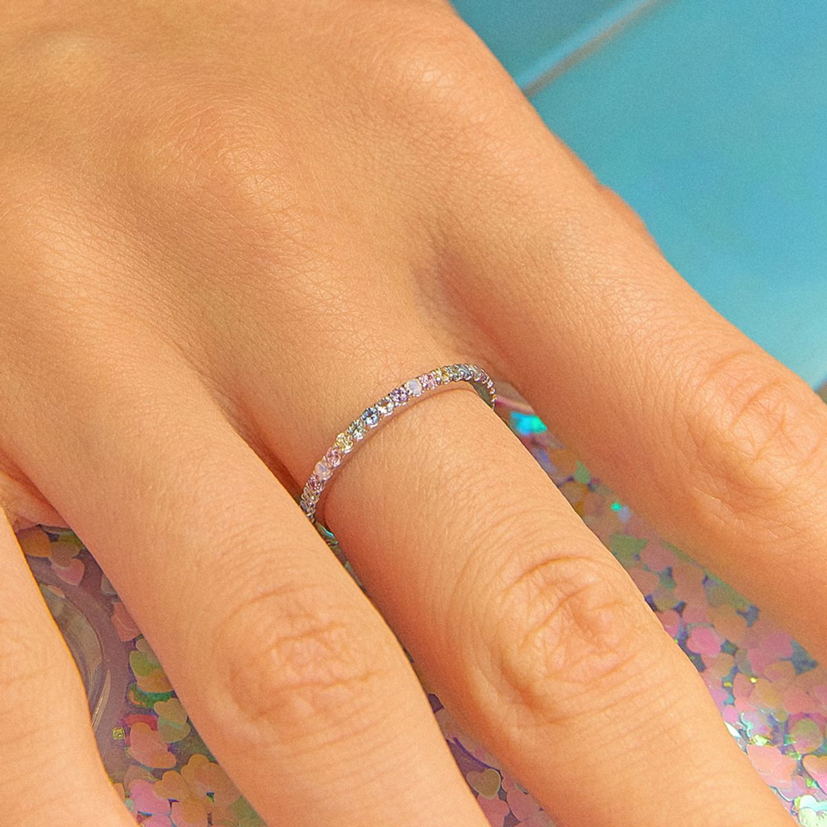 포스트루드(POSTLUDE) [SILVER] RAINBOW CU RING (2 COLOR)