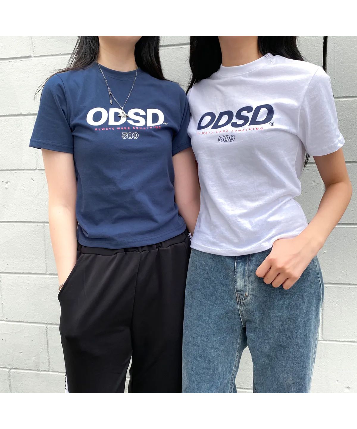 오드스튜디오(ODDSTUDIO) ODSD 로고 슬림핏 티셔츠 - 2COLOR