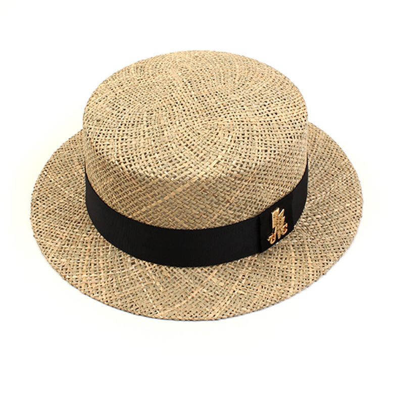 Bau Flat Short Panama Hat GD 라피아햇