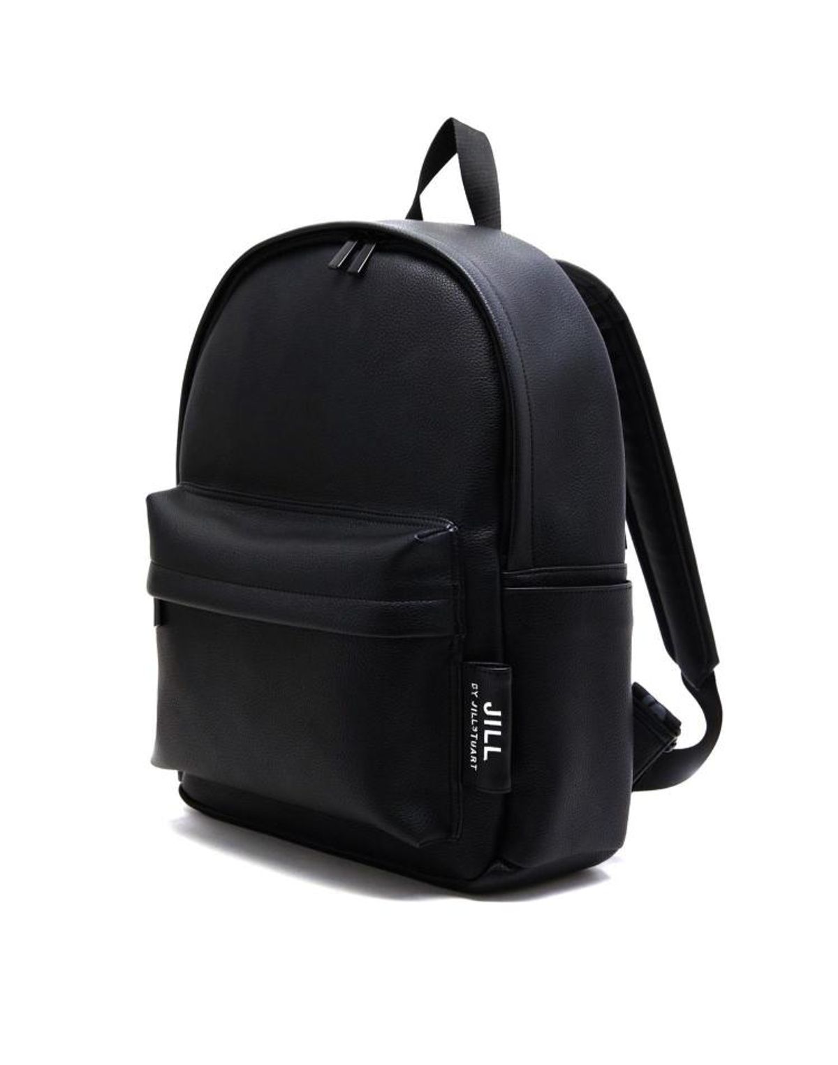 질바이질스튜어트(JILL BY JILLSTUART) [UNISEX][폴라] 블랙 가죽 스트랩 로고 백팩