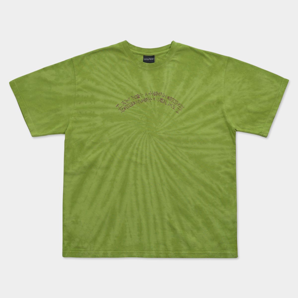 아임낫어휴먼비잉(I AM NOT A HUMAN BEING) TIE-DYE BASIC LOGO TEE - GREEN