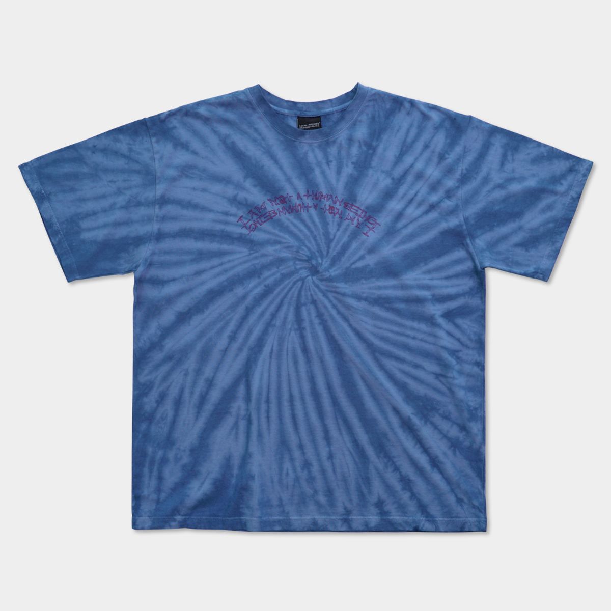 아임낫어휴먼비잉(I AM NOT A HUMAN BEING) TIE-DYE BASIC LOGO TEE - BLUE