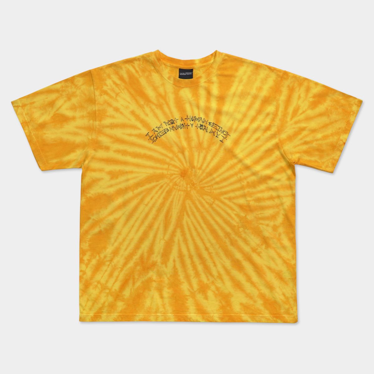 아임낫어휴먼비잉(I AM NOT A HUMAN BEING) TIE-DYE BASIC LOGO TEE - YELLOW