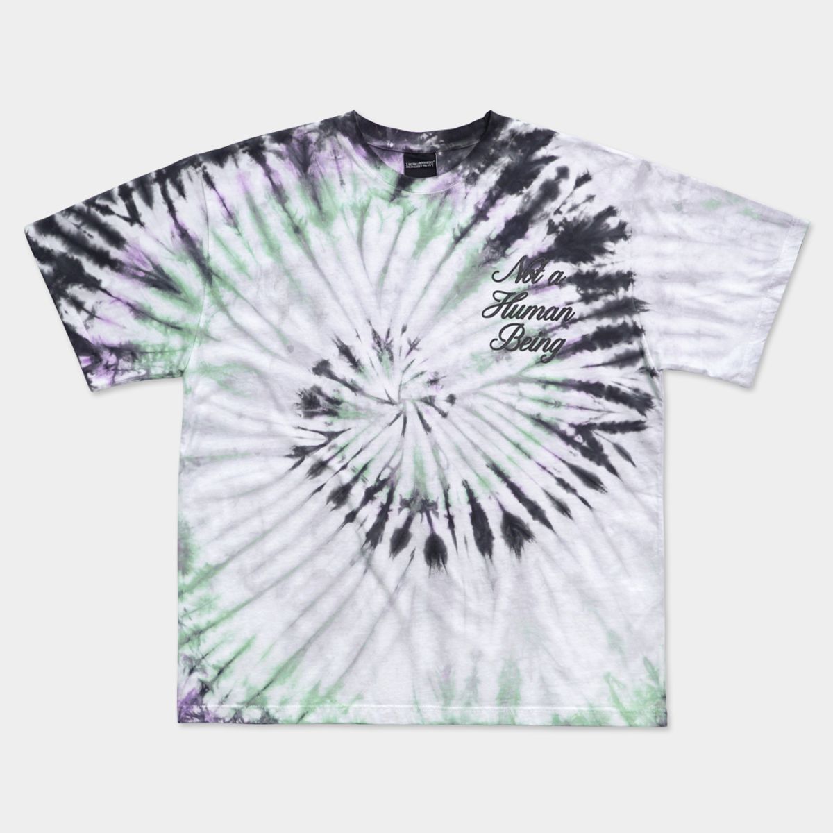 아임낫어휴먼비잉(I AM NOT A HUMAN BEING) TIE-DYE RAINBOW TEE - Multi GREEN