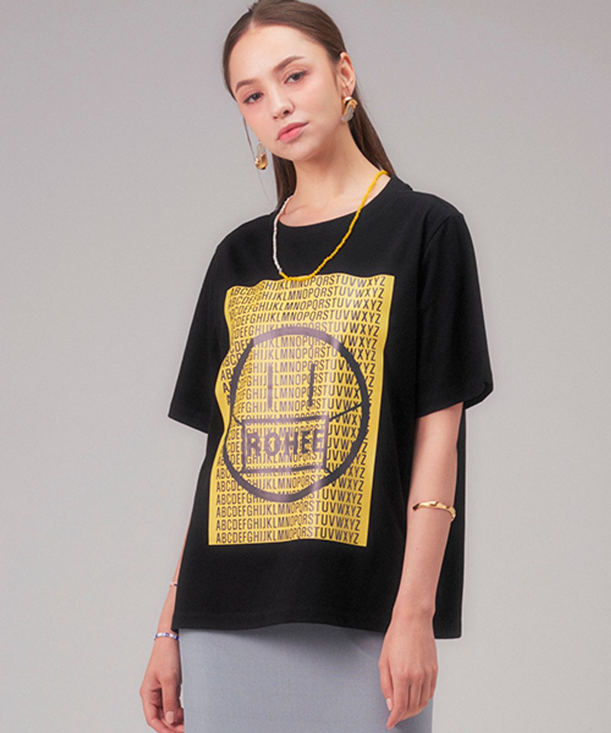 로희어패럴(ROHEE APPAREL) SMILE T-SHIRT / BLACK