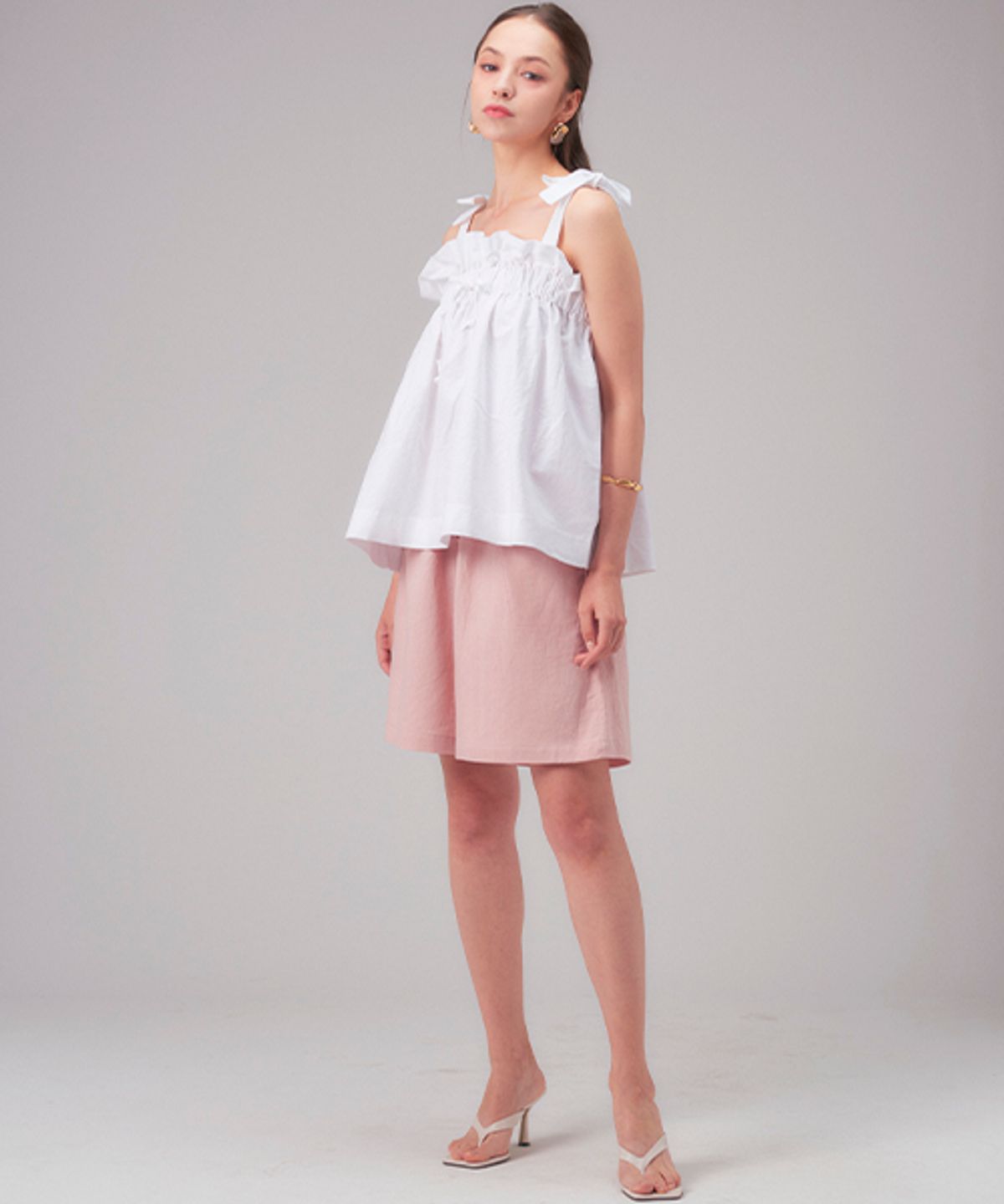 로희어패럴(ROHEE APPAREL) LINEN WIDE SHORTS / PINK