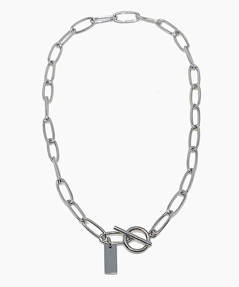 Bold square stick necklace