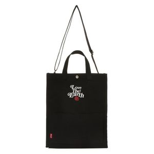 CANVAS LTE TOTE CROSS BAG - BLACK