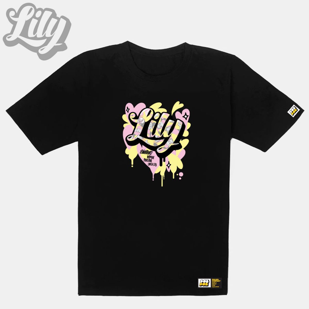 돌돌(DOLDOL) Lily-tshirts-01 러블리 릴리 여자 북극곰 스노우보드 선수 익스트림 캐릭터 그래픽 디자인 티셔츠 티