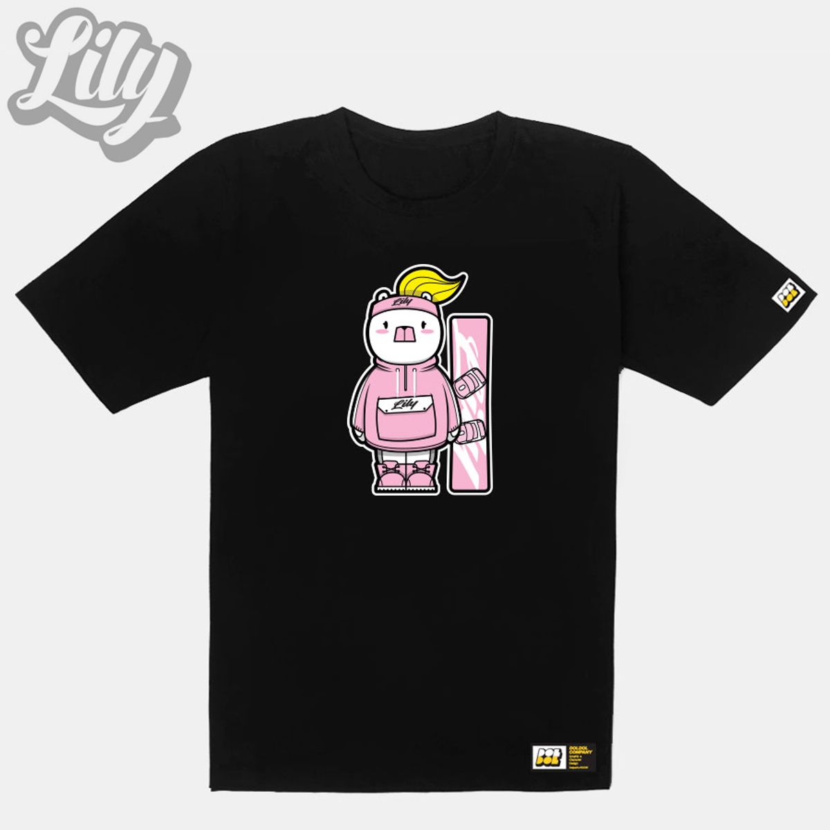 돌돌(DOLDOL) Lily-tshirts-03 러블리 릴리 여자 북극곰 스노우보드 선수 익스트림 캐릭터 그래픽 디자인 티셔츠 티
