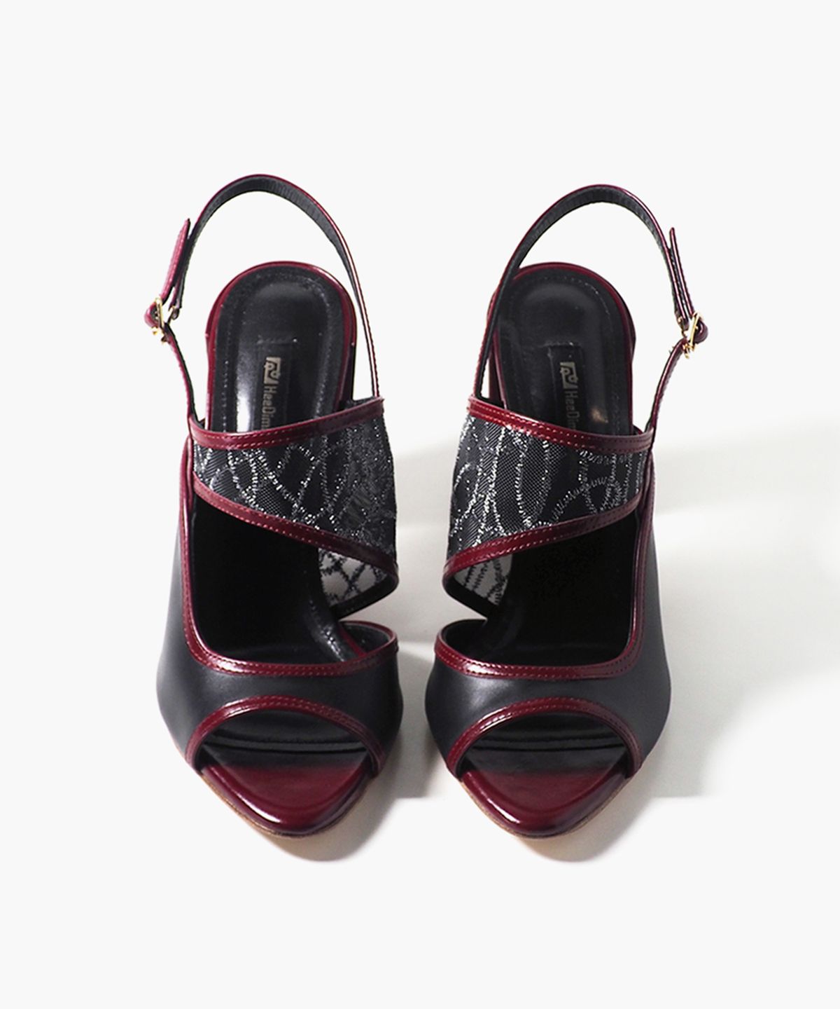 희다이멘셔널(HEEDIMENSIONAL) TIMESH 샌들 Burgundy & Black