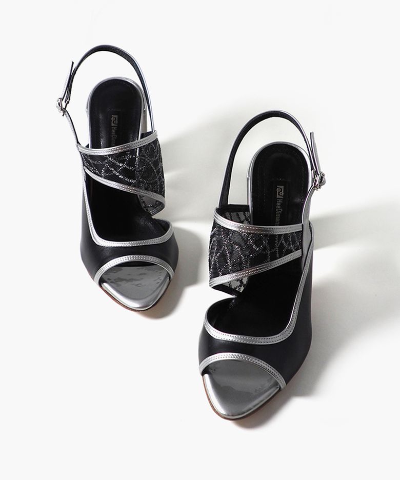TIMESH 샌들 Silver & Black