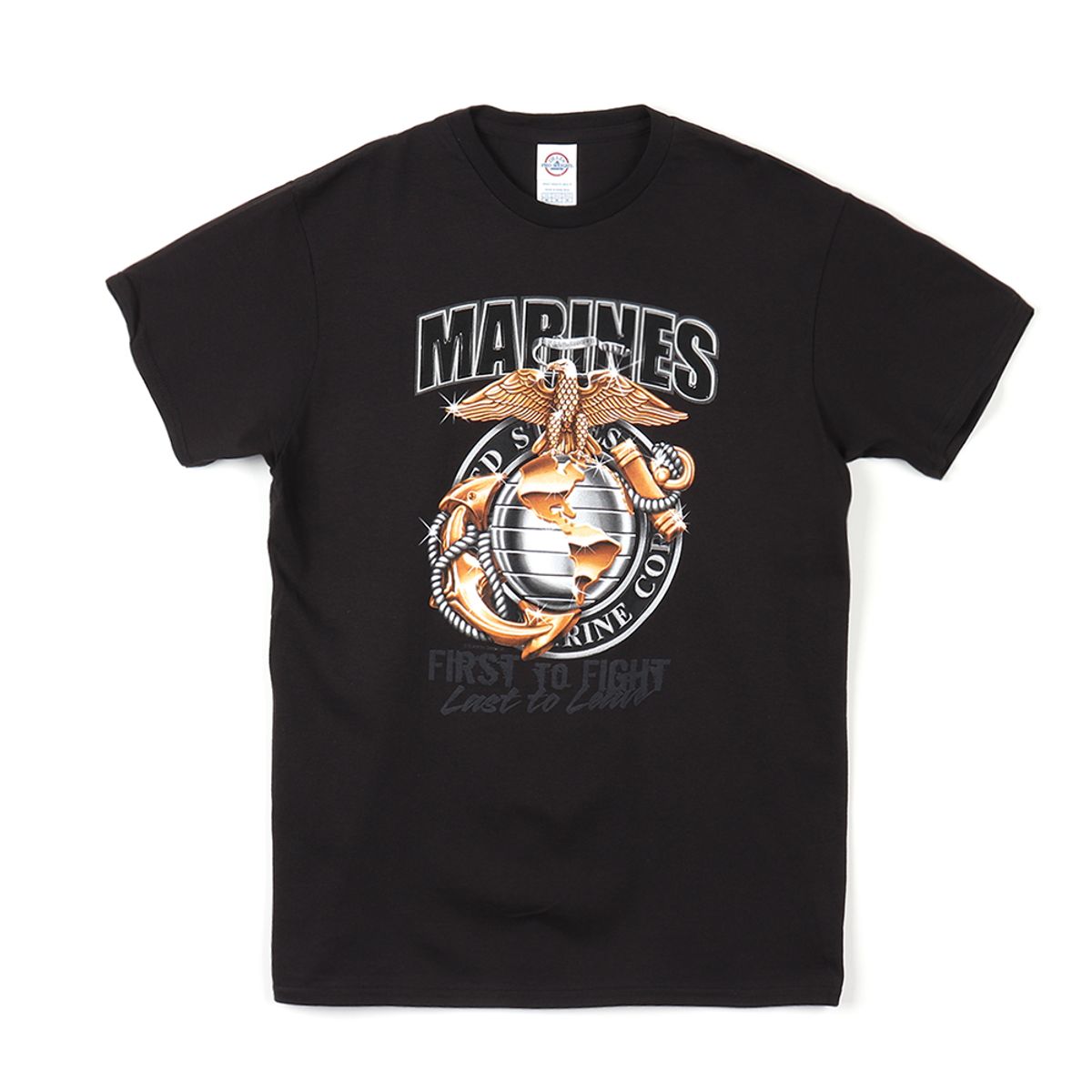 로스코(ROTHCO) 80280 Black Ink Marines First To Fight T-Shirt