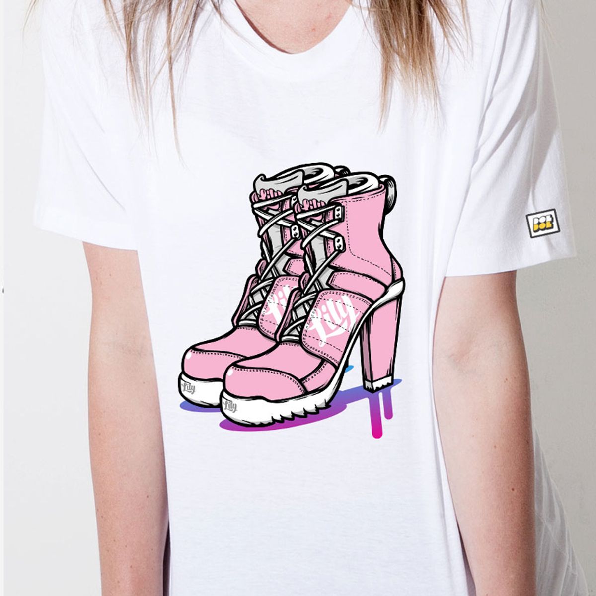 돌돌(DOLDOL) Lily-tshirts-05 러블리 릴리 여자 북극곰 스노우보드 선수 익스트림 캐릭터 그래픽 디자인 티셔츠 티