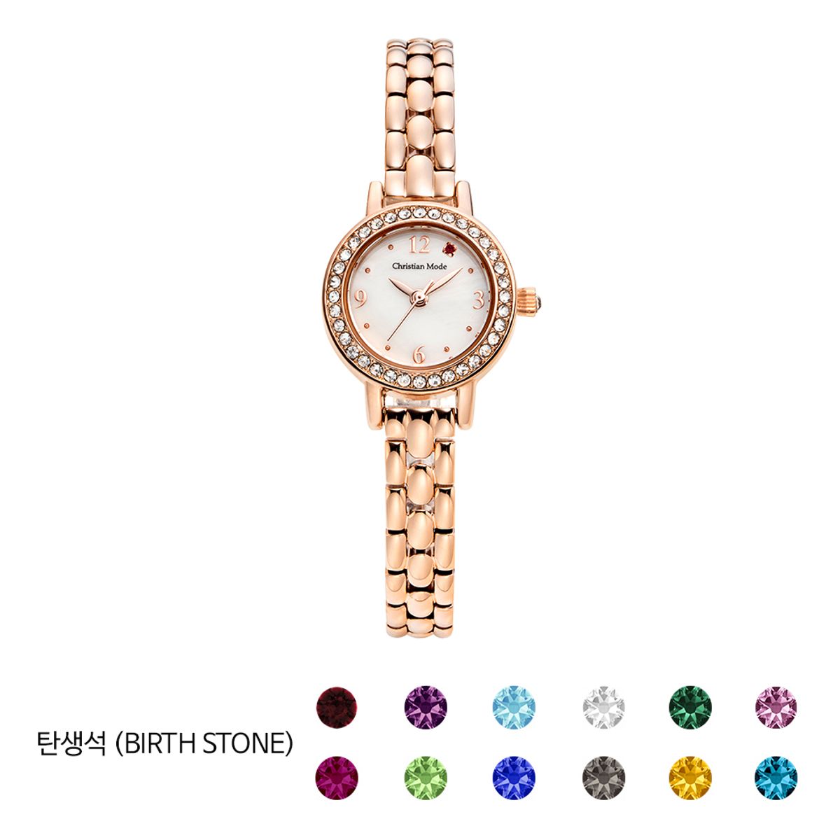 크리스챤모드(CHRISTIANMODE) 여성 탄생석시계 CM406RG