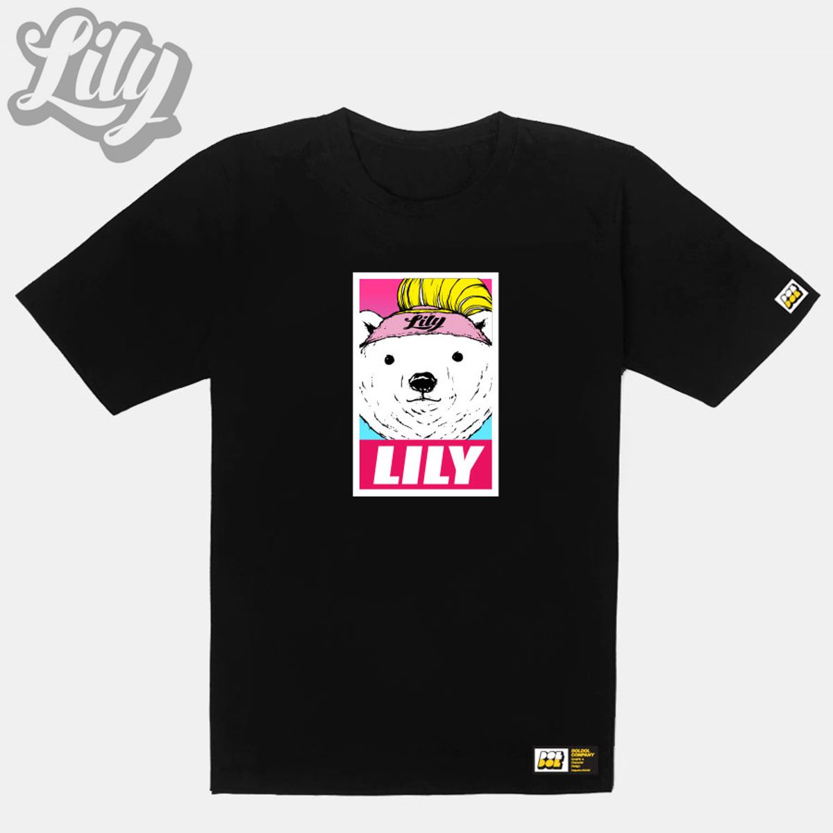 돌돌(DOLDOL) Lily-tshirts-08 러블리 릴리 여자 북극곰 스노우보드 선수 익스트림 캐릭터 그래픽 디자인 티셔츠 티