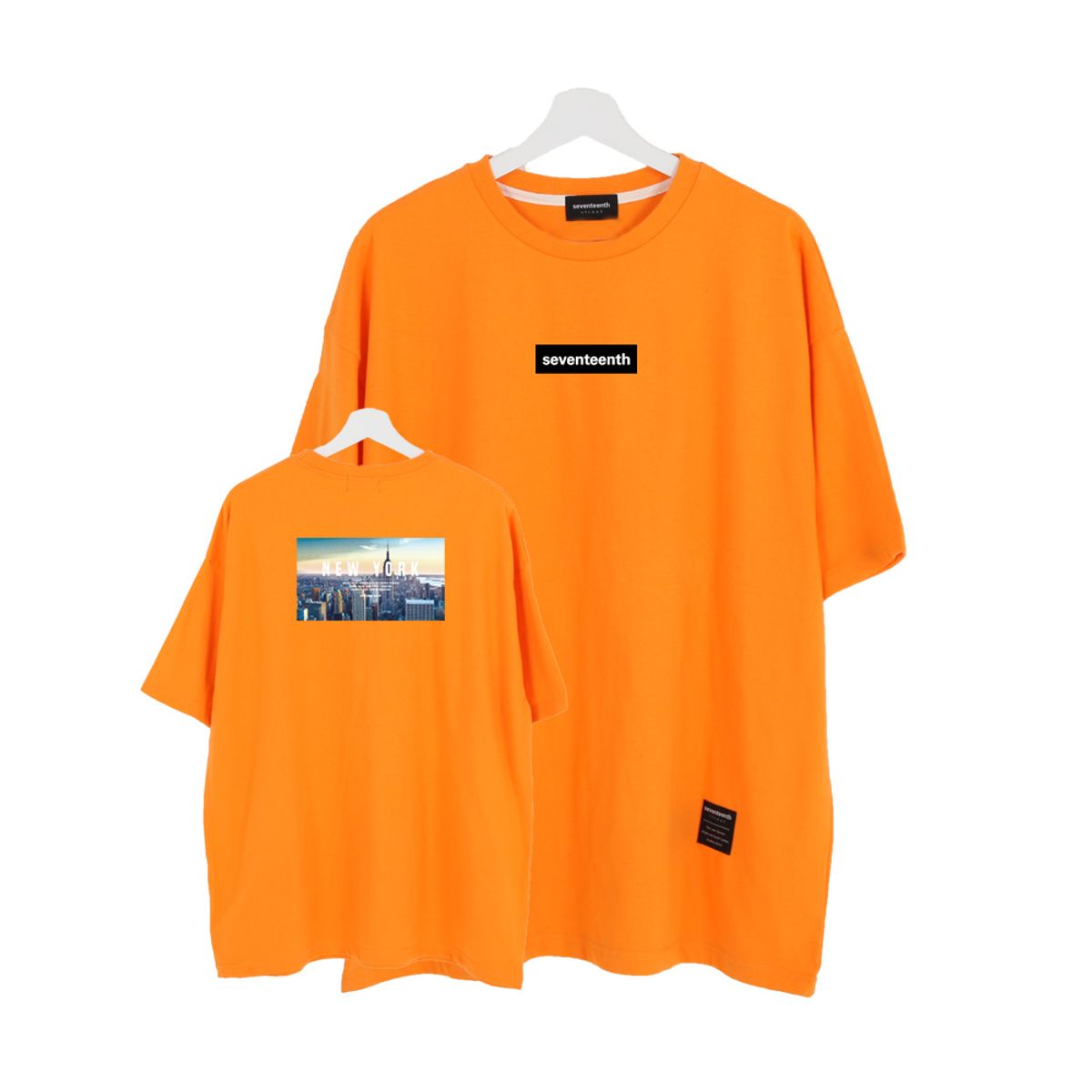 세븐틴스(SEVENTEENTH) CITY VIEW NEW YORK TSHIRTS 오렌지
