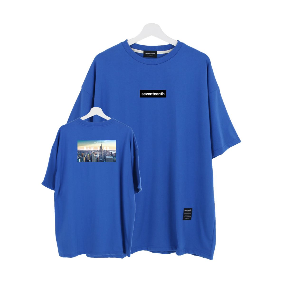 세븐틴스(SEVENTEENTH) CITY VIEW NEW YORK TSHIRTS 코발트