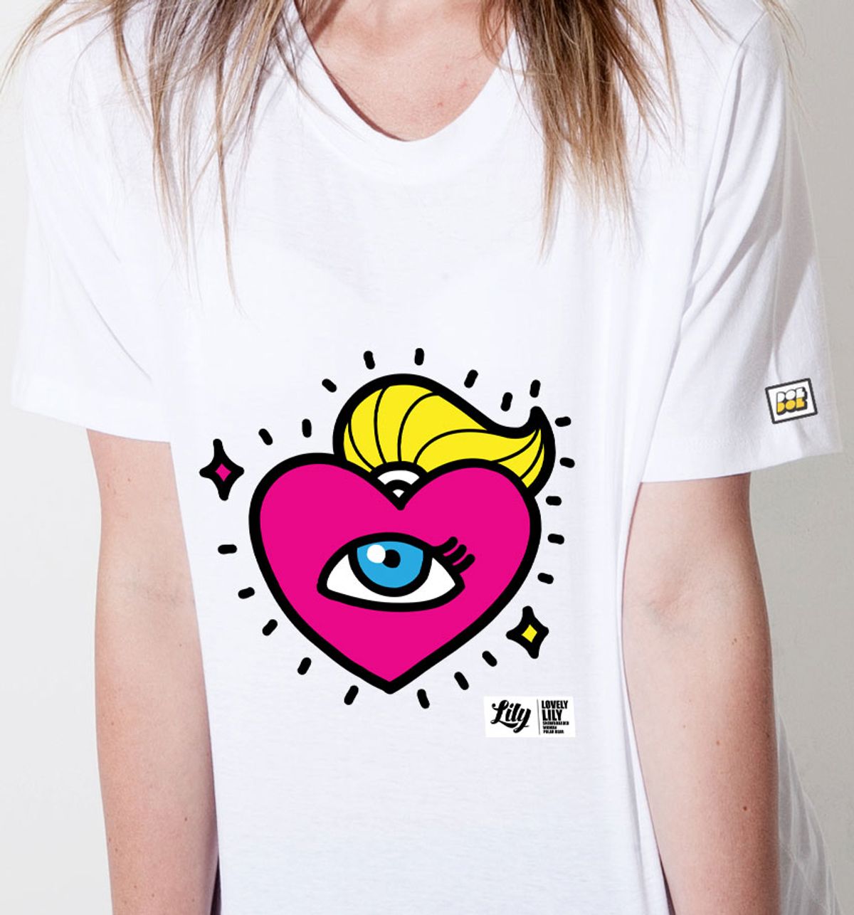 돌돌(DOLDOL) Lily-tshirts-14 러블리 릴리 여자 북극곰 스노우보드 선수 익스트림 캐릭터 그래픽 디자인 티셔츠 티