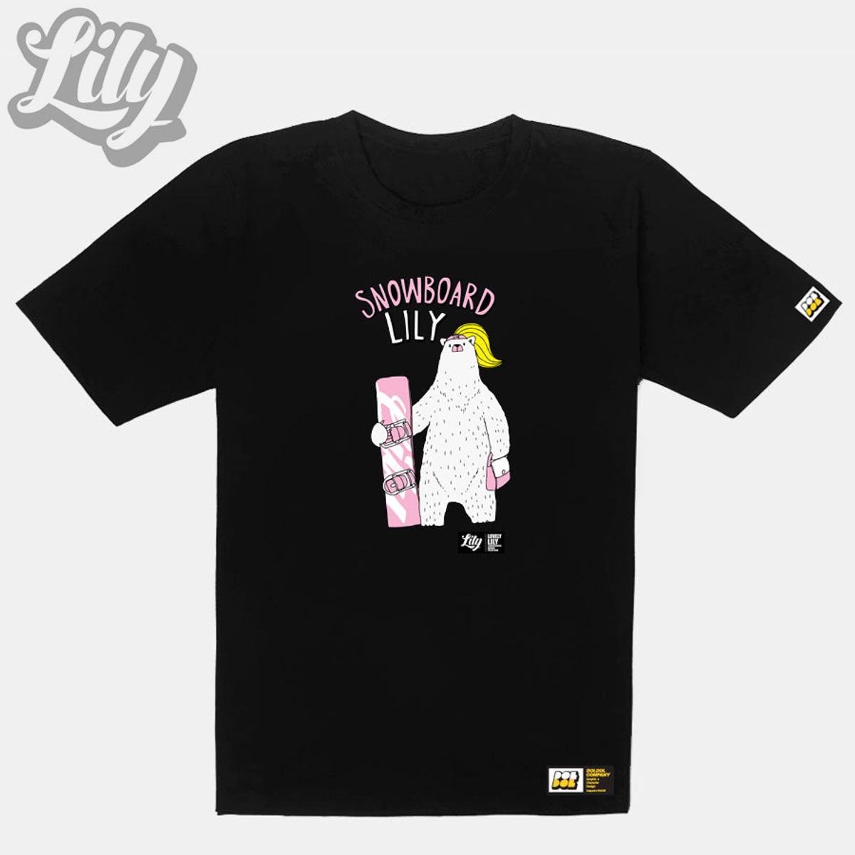 돌돌(DOLDOL) Lily-tshirts-15 러블리 릴리 여자 북극곰 스노우보드 선수 익스트림 캐릭터 그래픽 디자인 티셔츠 티