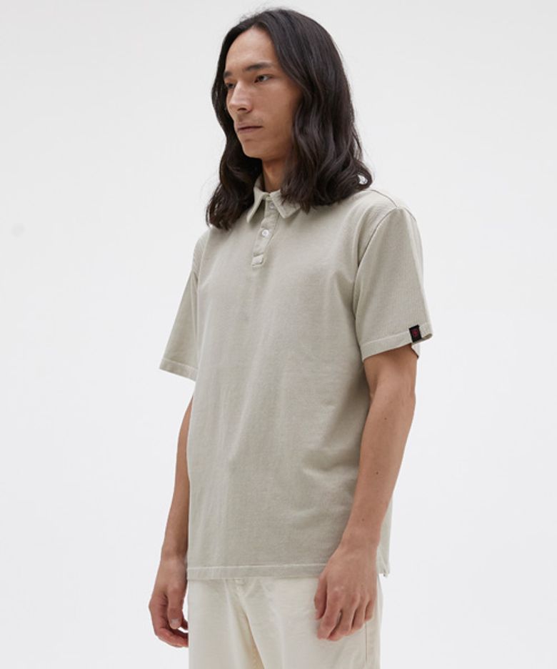 피그먼트 오버핏 피케 폴로 반팔 티셔츠 (Desert beige)