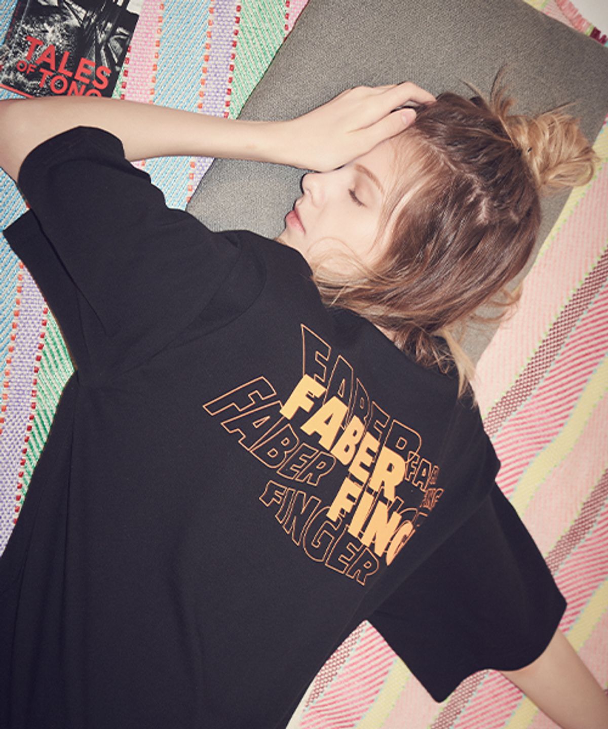 파베르핑거(FABER FINGER) Logo Unisex T-shirt  (Black)