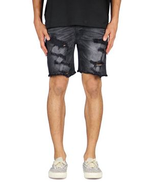 블랙  디스트로이드 데님 숏