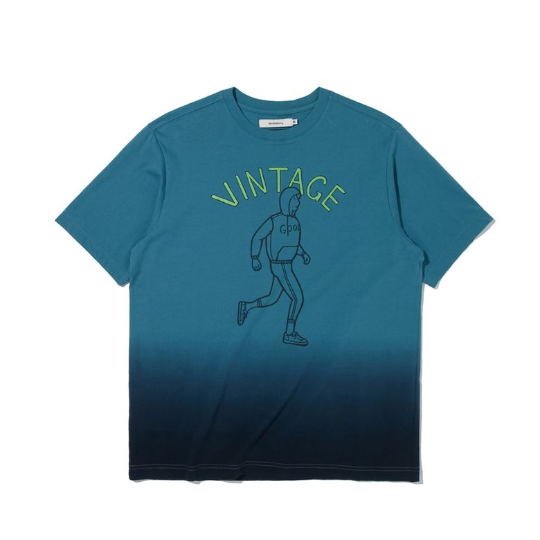 VINTAGE RUNNER S/S TEE_TEAL BLUE