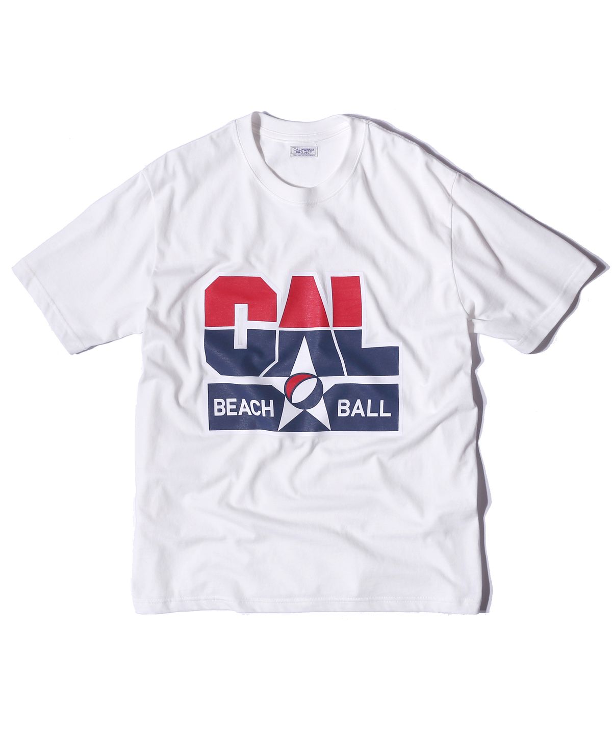 캘리포니아 프로젝트(CALIFORNIA PROJECT) BEACH BALL TEAM T-SHIRTS WHITE